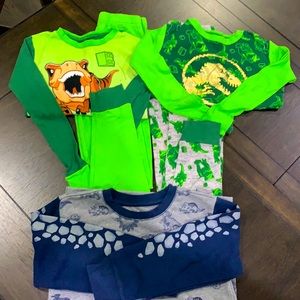 Dinosaur Lovers! PJ sets size 10 & Sweater size 8